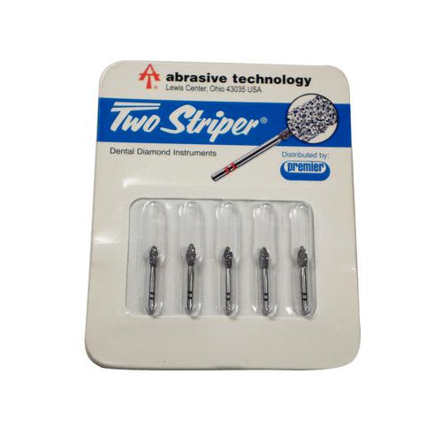 Premier Dental 2015900 Two Striper ShortCut Friction Grip FG #285.5CS Coarse Short Shank Football Diamond Burs 5/Pk Premier Dental 2015900 Two Striper ShortCut Friction Grip FG #285.5CS Coarse Short Shank Football Diamond Burs 5/Pk